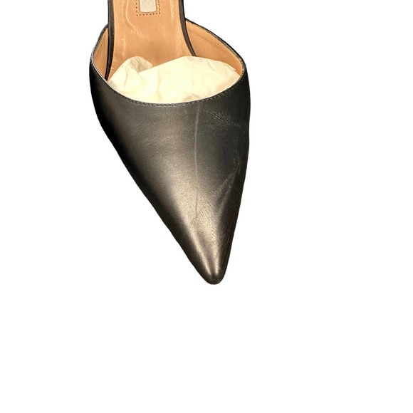 Manolo Blahnik Black Pointed Toe Ankle Strap Heels Size 40 - Picture 6 of 12